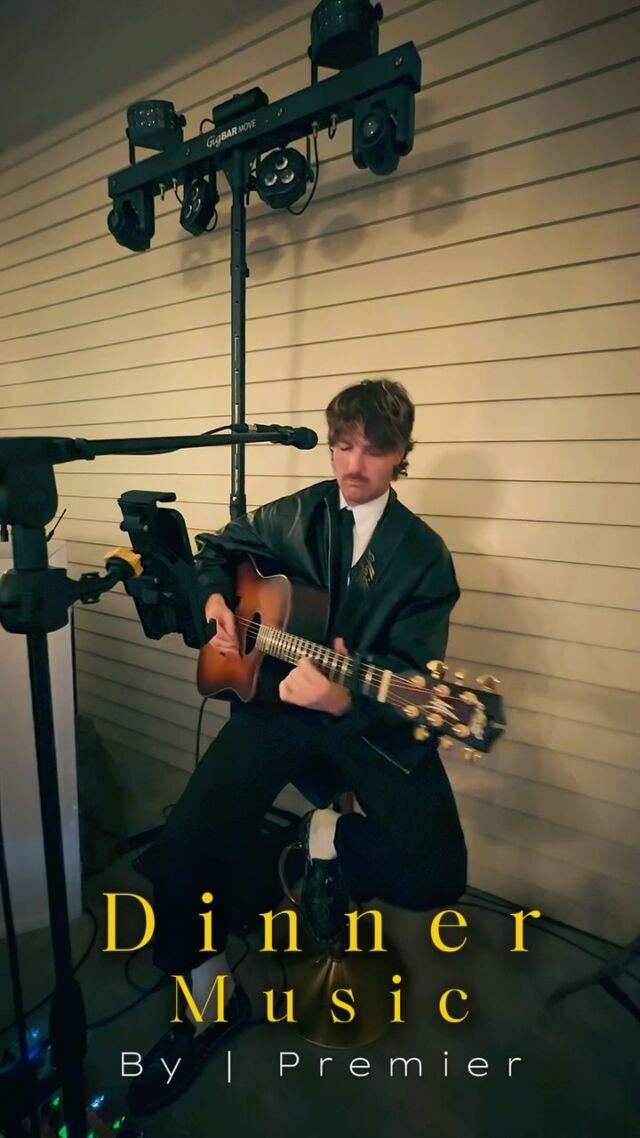 Setting the tone for unforgettable evenings 🎶✨ Our amazing friend Dylan brings all the good vibes with his guitar, creating the perfect backdrop for cocktail hour and dinner. This moment from CJ’s Off the Square is pure magic 🪄🍸 #LiveMusic #EventEntertainment #CJsOffTheSquare #Wedding #WeddingInspiration
